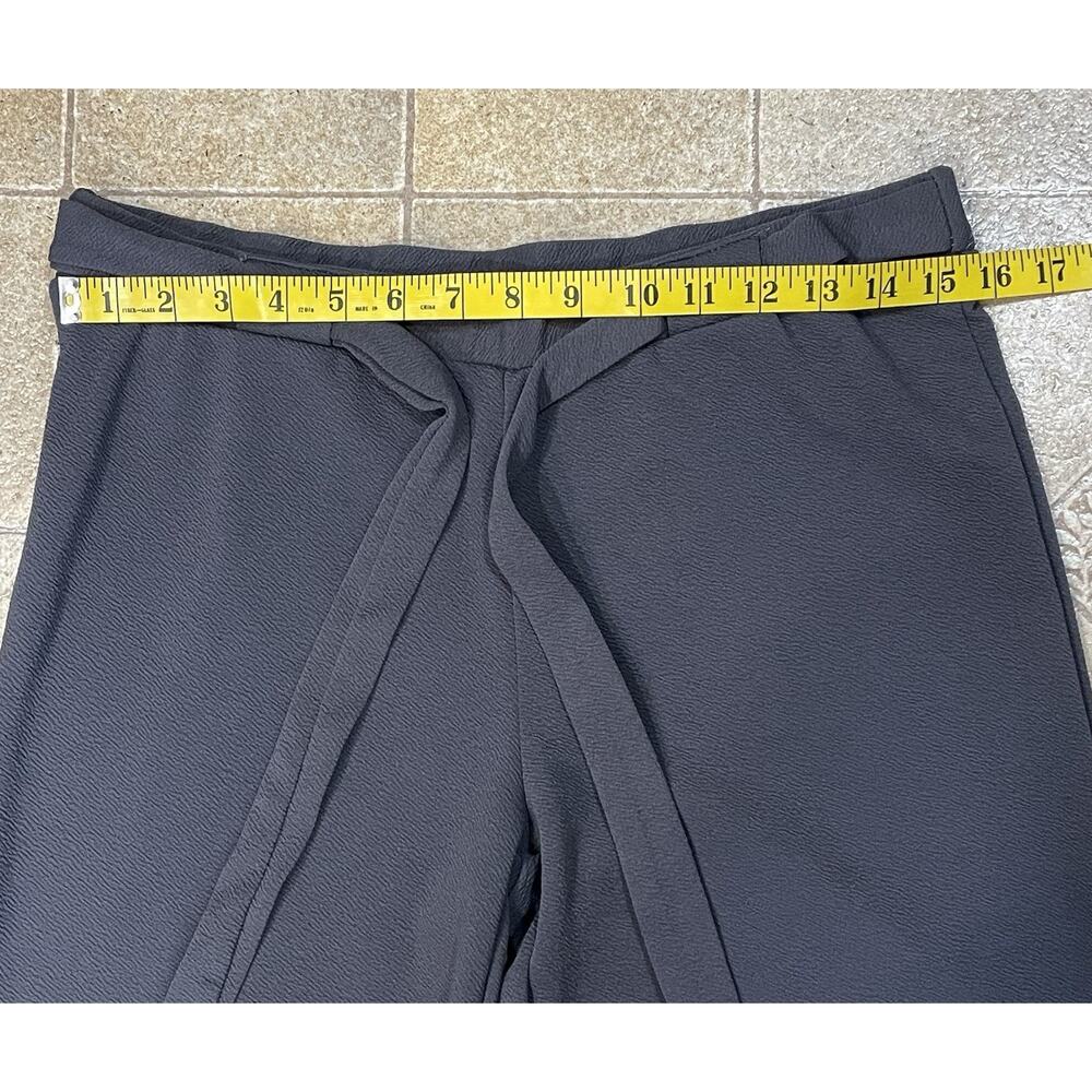 HOT KISS Women’s Large Gray Slack Pants W/Tie Belt Bootcut Style Casual Office - Picture 3 of 10